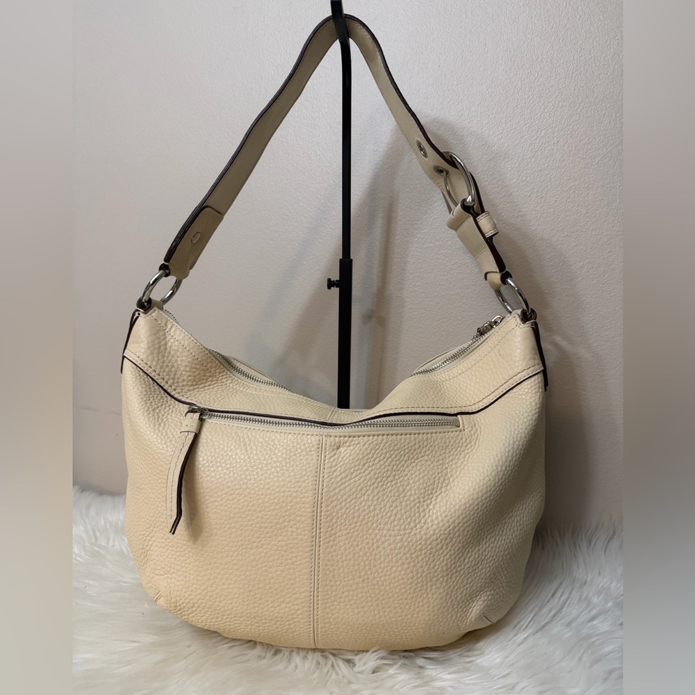 Coach Cream Leather Hobo Bag# F13731 - Picture 1 of 14